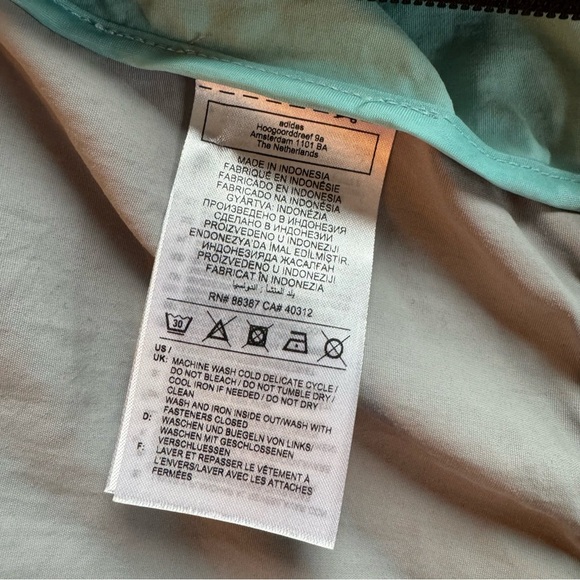 Adidas by Stella McCartney Women's Gray Blue Nylon Track Jacket Windbreaker S - Picture 6 of 10